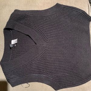 H&M Black Rib-Knit Sweater Vest